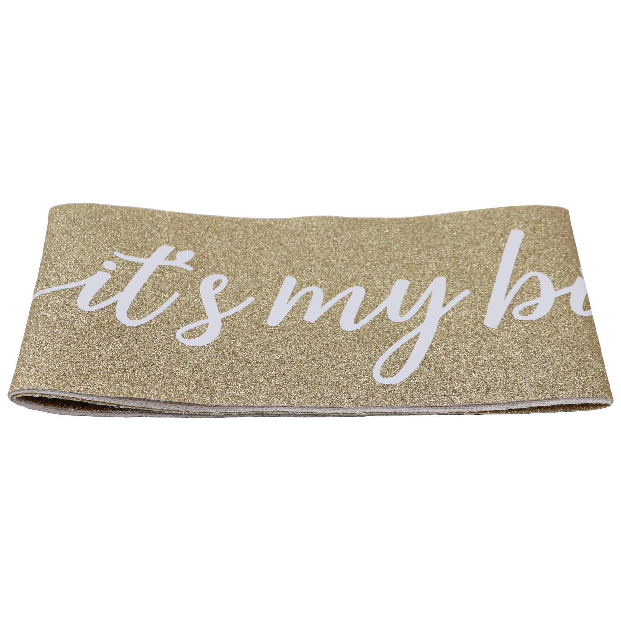12 Pack: Glittery Gold It's My Birthday Sash by Celebrate It™